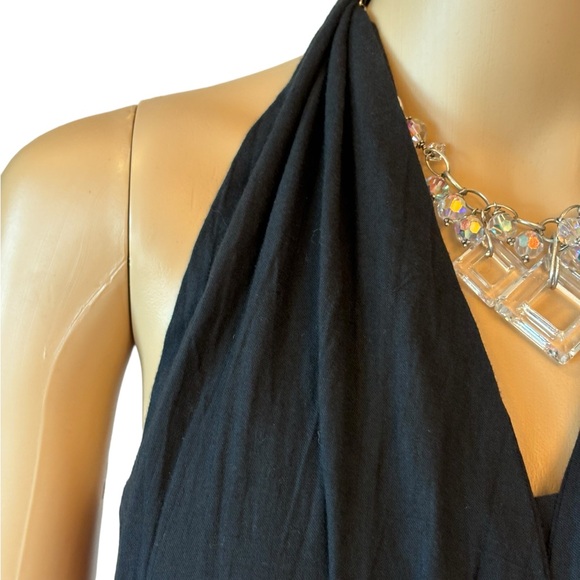 Christopher Deane Black & Cream Halter Dress Size 2 - Picture 6 of 9